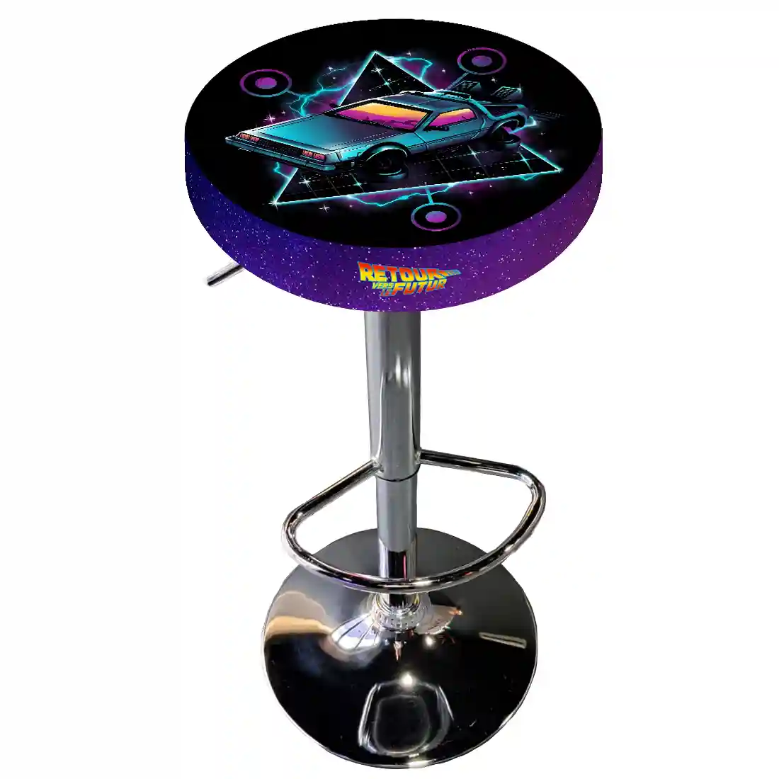 Tabouret Retour Vers Le Futur - Tabouret arcade personnalisé