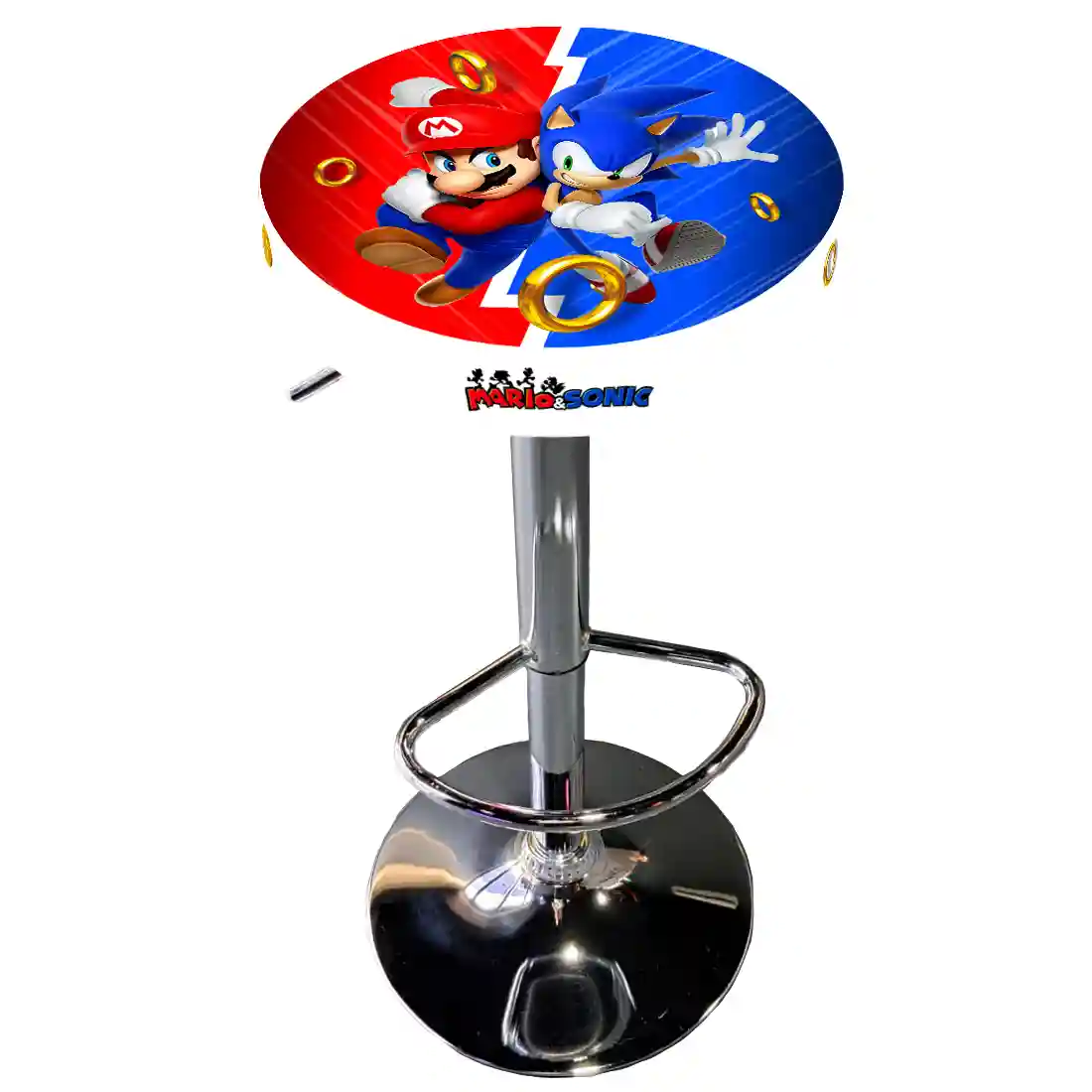Tabouret Mario VS Sonic - Tabouret arcade personnalisé