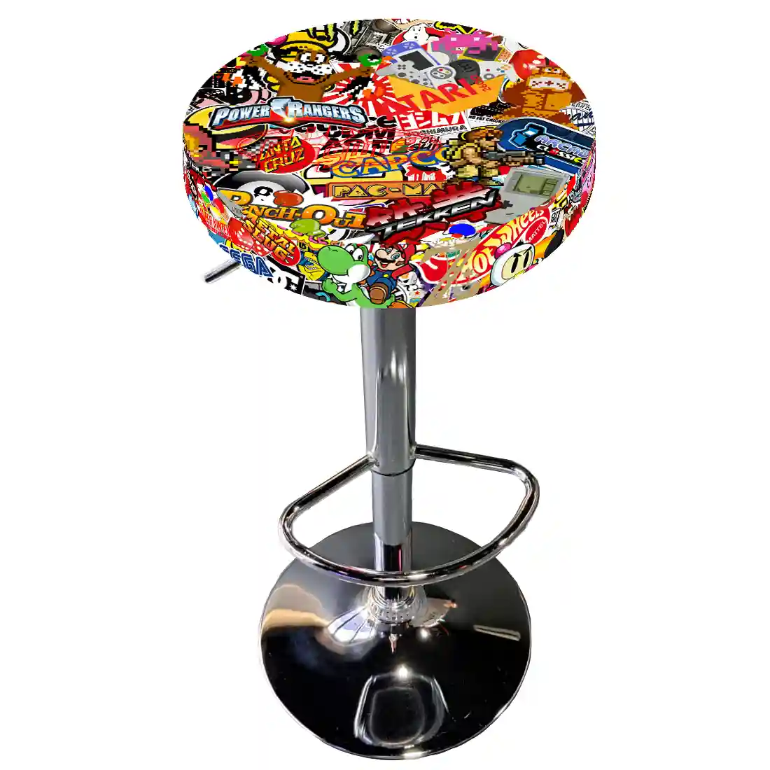 Tabouret Sticker bomb - Tabouret arcade personnalisé